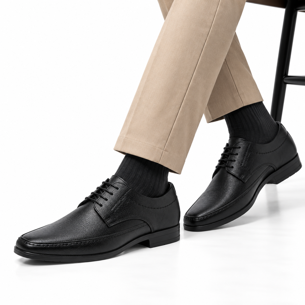 Airport-Friendly Leather Shoes 636 BK / DBN