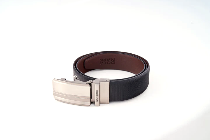 Premium Leather Men Auto Lock Turning Buckle Belt ALT74REV