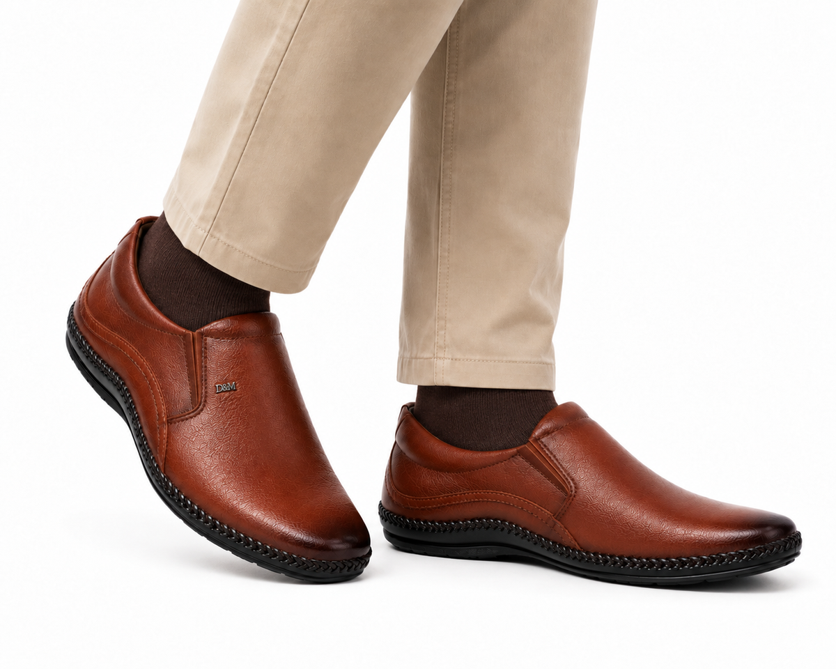 Genuine Leather Derbys Formal Shoes- 688 BK / TN