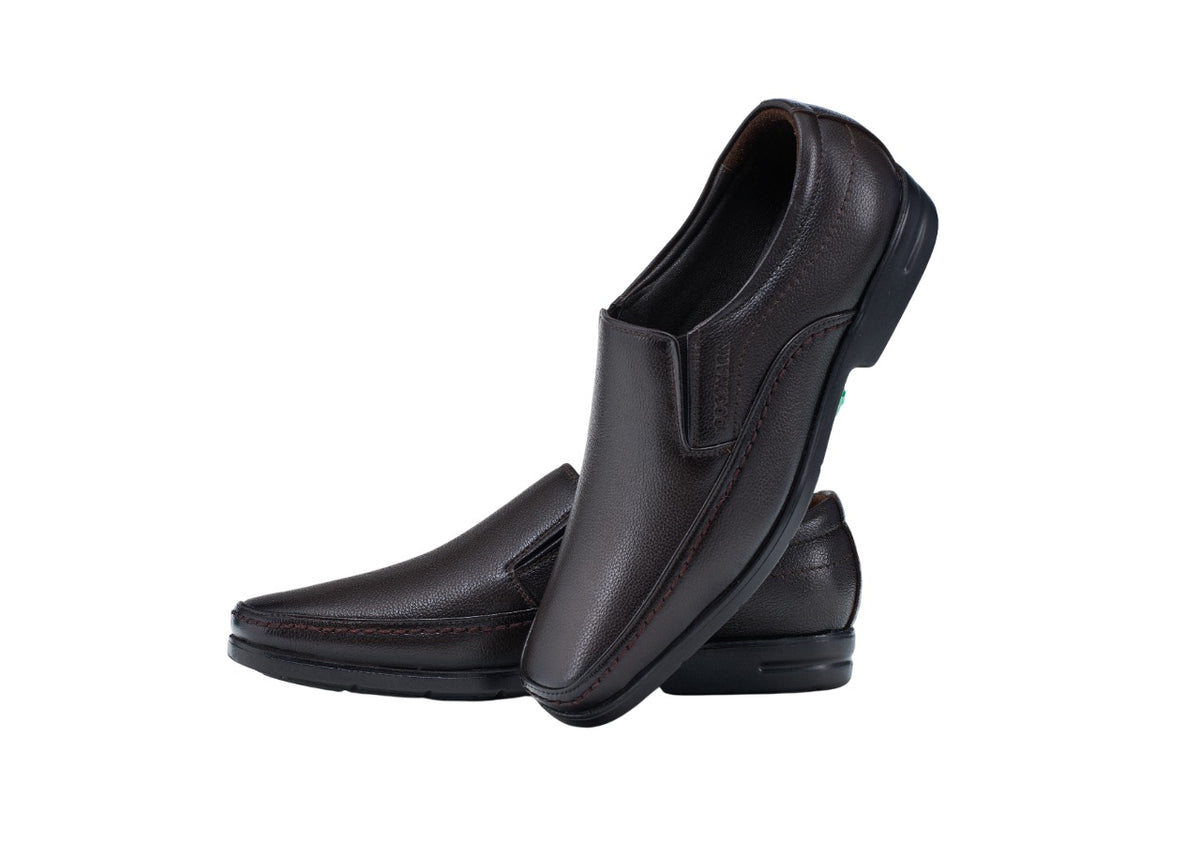 Airport-Friendly Leather Shoes 637BK & DBN