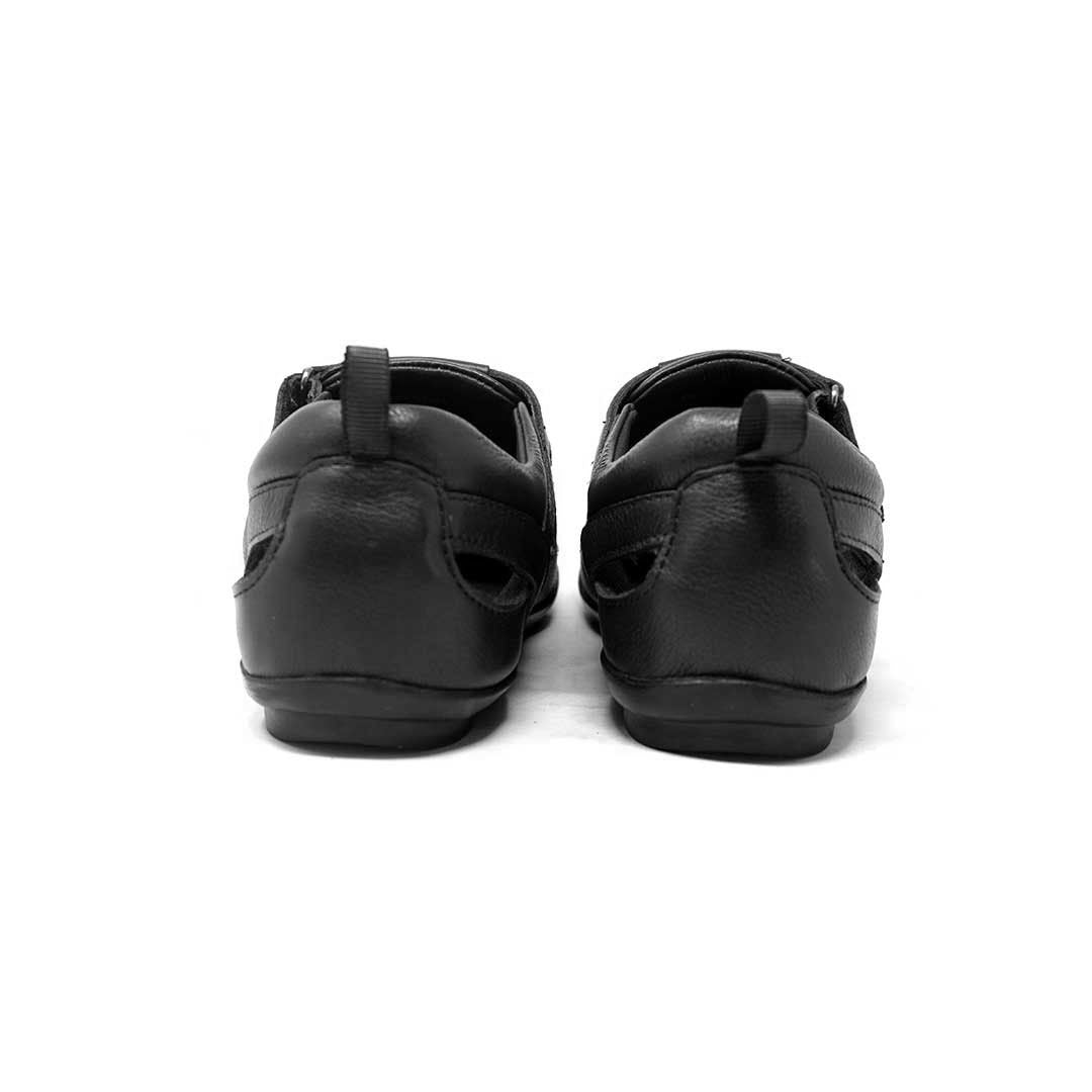 Premium Crafted Genuine Leather Roman Sandals - 1078CHRY & BK