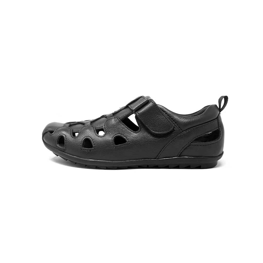Premium Crafted Genuine Leather Roman Sandals - 1078CHRY & BK